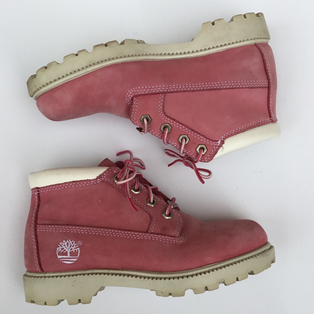Timberlands Nellie Chukka Pink Boots Size 6.5